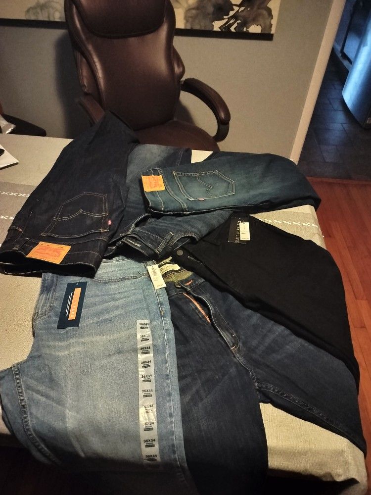 Men's 36x34 Jeans (6 Pairs) New/Like New