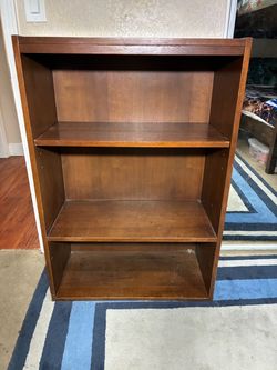 3-Shelf  Solid Wood Bookcase Brown