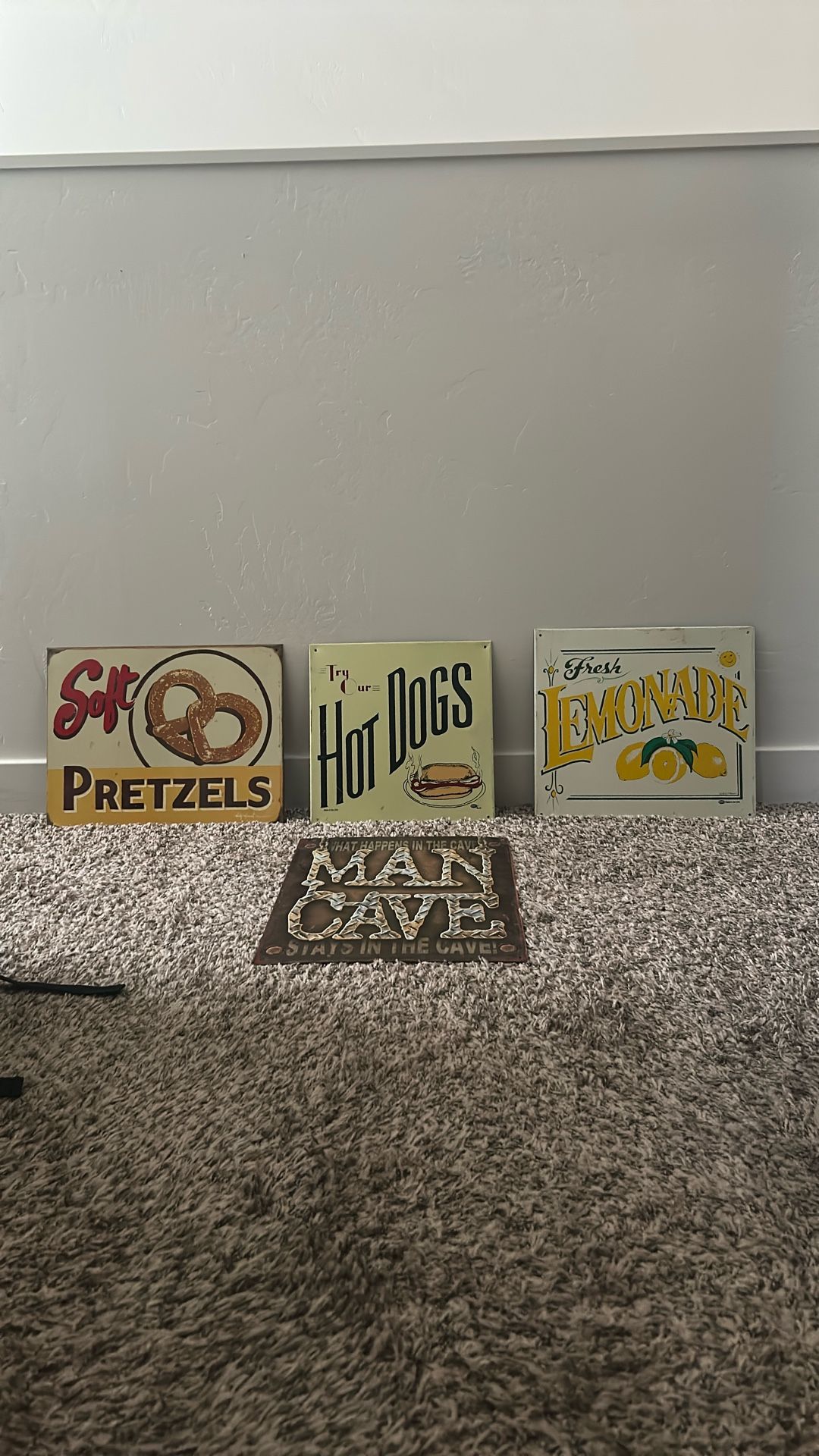 Vintage 1990s Marty Mummert All Metal Signs Decorative Restaurant Man Cave Office Garage Workshop