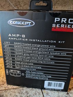 New 8 Gauge Amplifier Installation Kits In Stock. North Stockton 