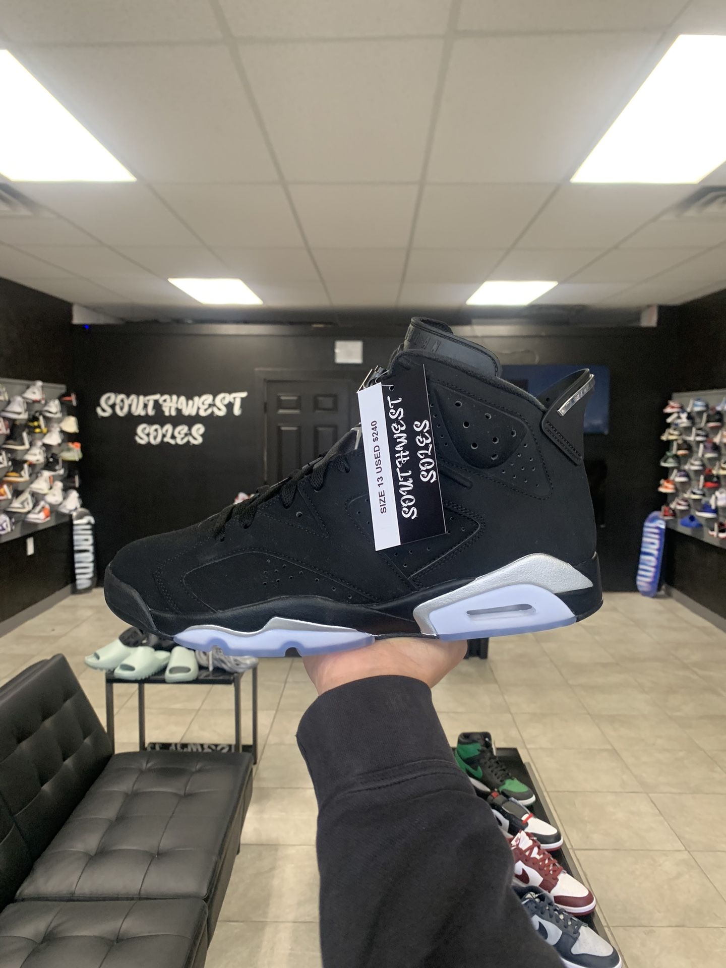 Jordan 6 Black Chrome Size 13 Available In Store!