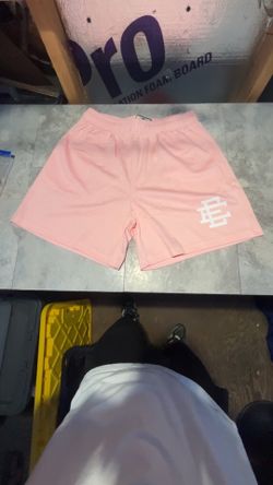 Pink and white eric emanual shorts large and small