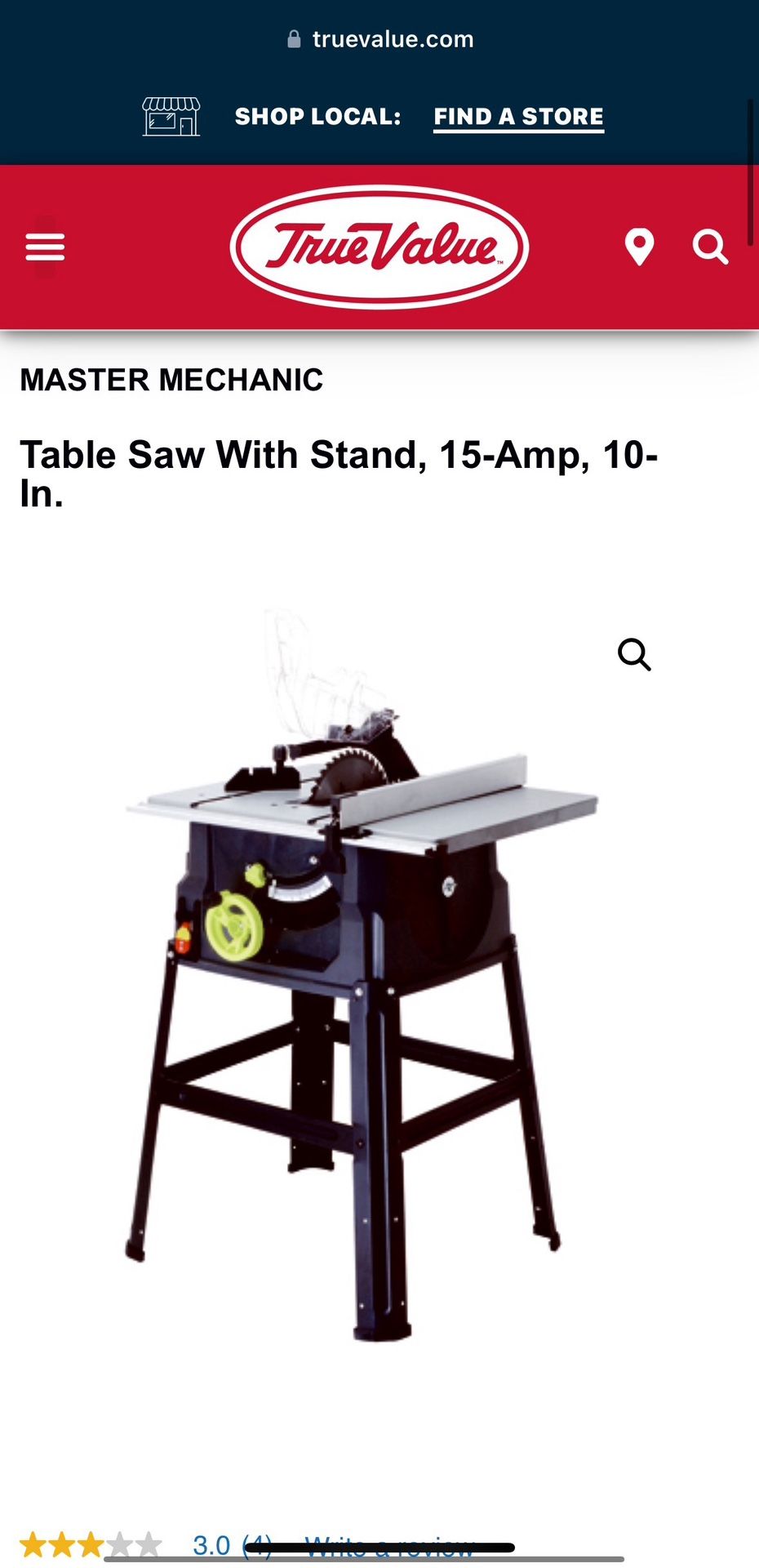 10’ Table Saw