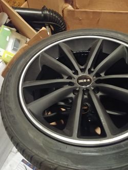 Wheels tires 4 NS Black Rims wrap in Nexen N7000 215 /45ZR17