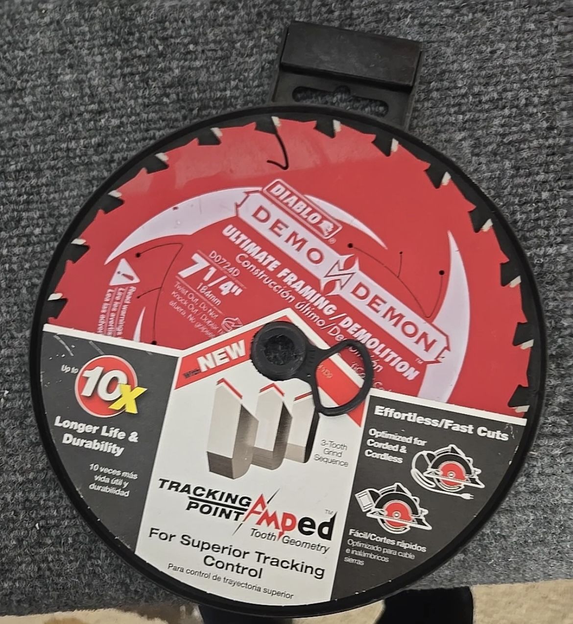DIABLO DEMO-DEMON 7-1/4" CARBIDE TIPPED 24T Circular Saw Blade 5/8"arbor #D0724D