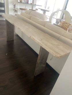 Restoration Hardware inspiration custom built from raw wood from Montana