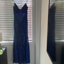 Royal Blue Sequin Lulus Dress