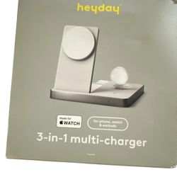 heyday MAGSAFE 3-in-1 Qi2 MULTI-CHARGER +6' USB Charging Cable+35WPower Adapter