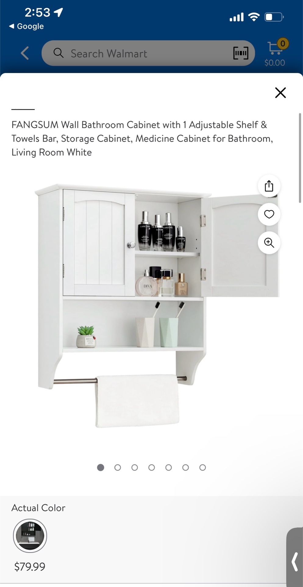 Wall Bathroom Cabinet - White [NEW—FULLY ASSEMBLED]