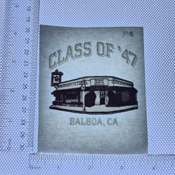 Iron On Heat Transfer  Good For T-shirts Sweaters Jackets T Shirt Design Size Is About 3x3 Class Of 47 #33