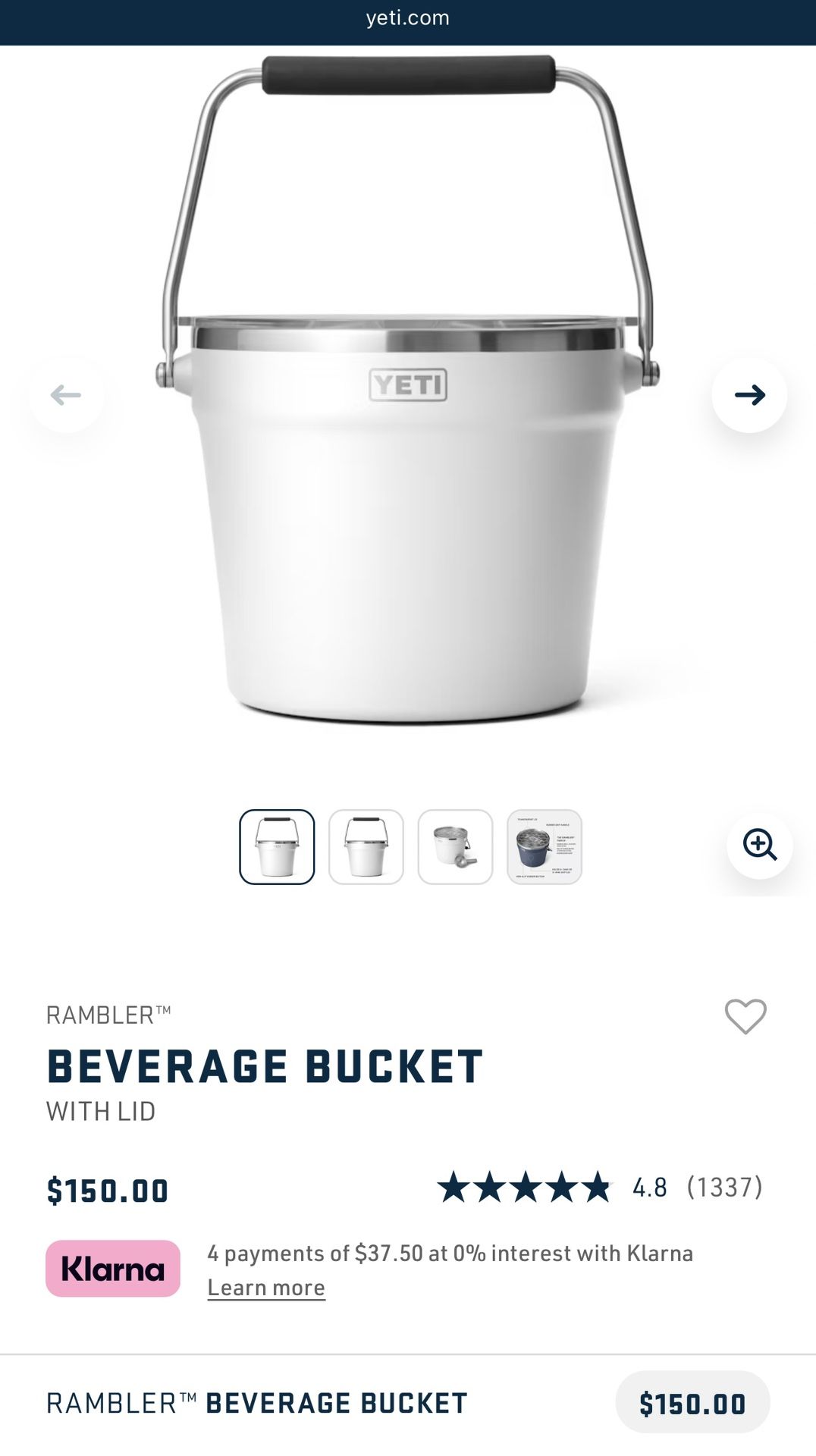 Brand New YETI Ice bucket