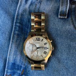 Guess Men's Chronograph gold-tone bracelet watch  