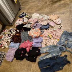 Baby Girl Clothes Lot Size 0-3m - 12m