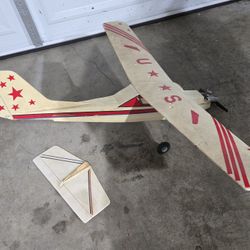 Vintage RC Airplane with motor and propeller (see photos for plane condition)