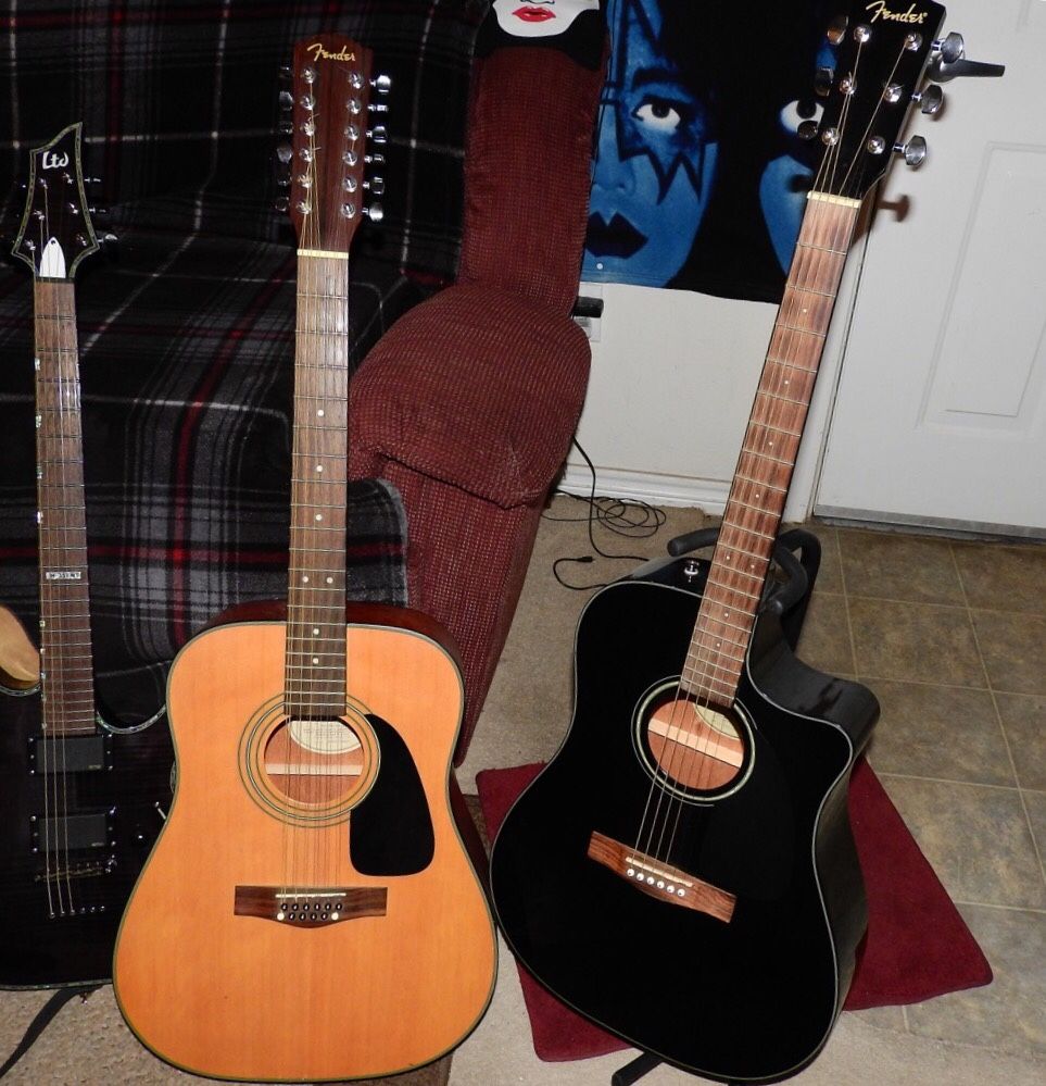 Fender DG-10/12 NS Twelve String Acoustic Guitar. $175