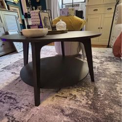 Round Wood Coffee Table 