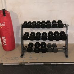 Hex Dumbbells(no rack, 1.8$ Per Lb)