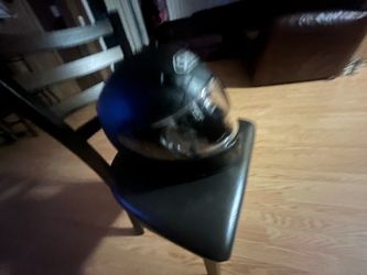 Helmet with blue