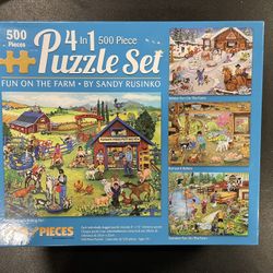4-in-1 500 Piece Puzzles