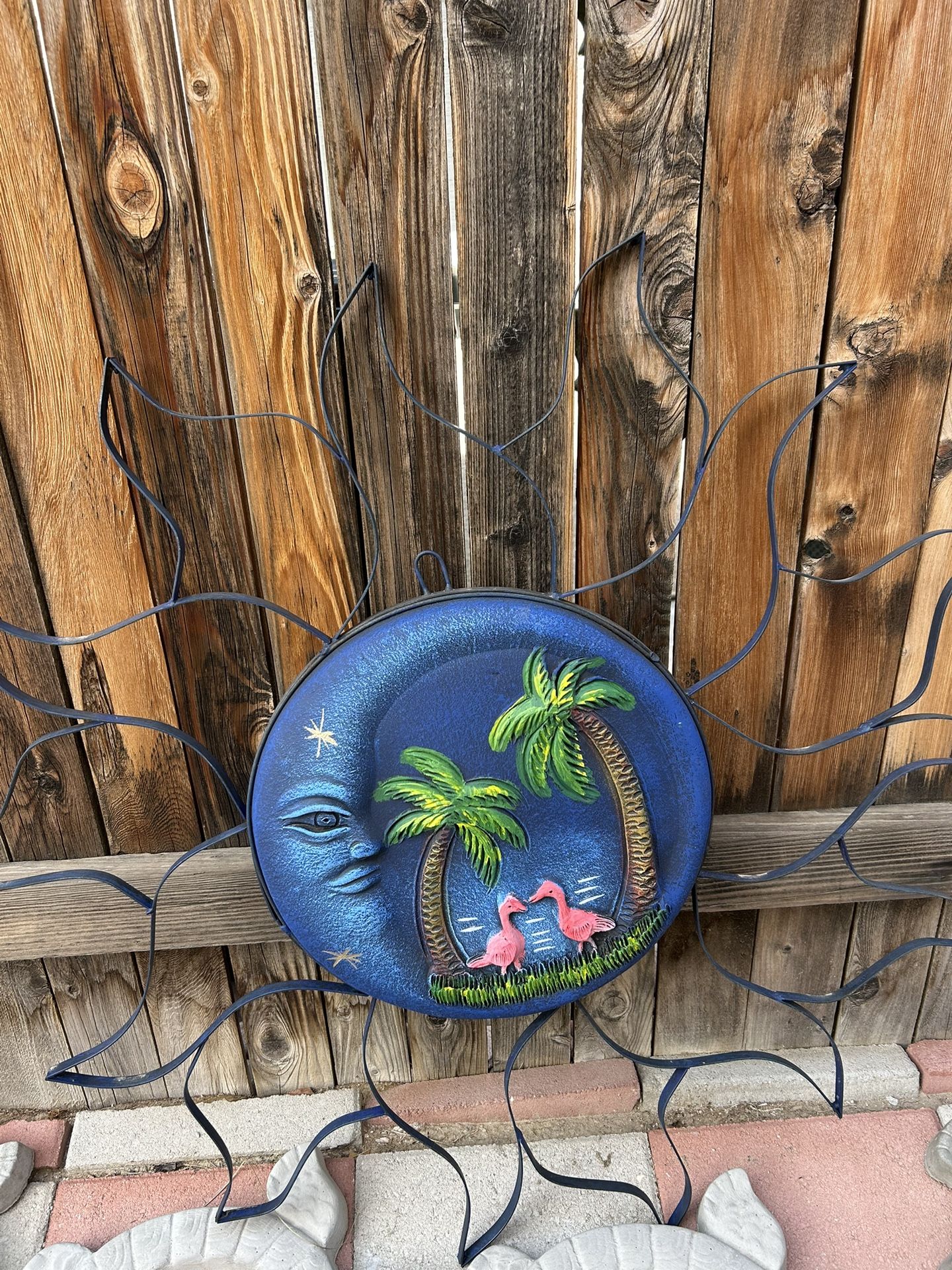 New Wall Decoration Made Out Of Clay And Iron 1990s Plate/Charger Bongo Line for Pottery Barn