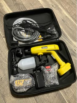 Gisam 1015PSI Cordless Pressure Washer, 2.4GPM Portable Power Washer with 6-in-1 Adjustable Nozzle, 2x 4.0Battery ,Power Cleaner for Cars/Patios