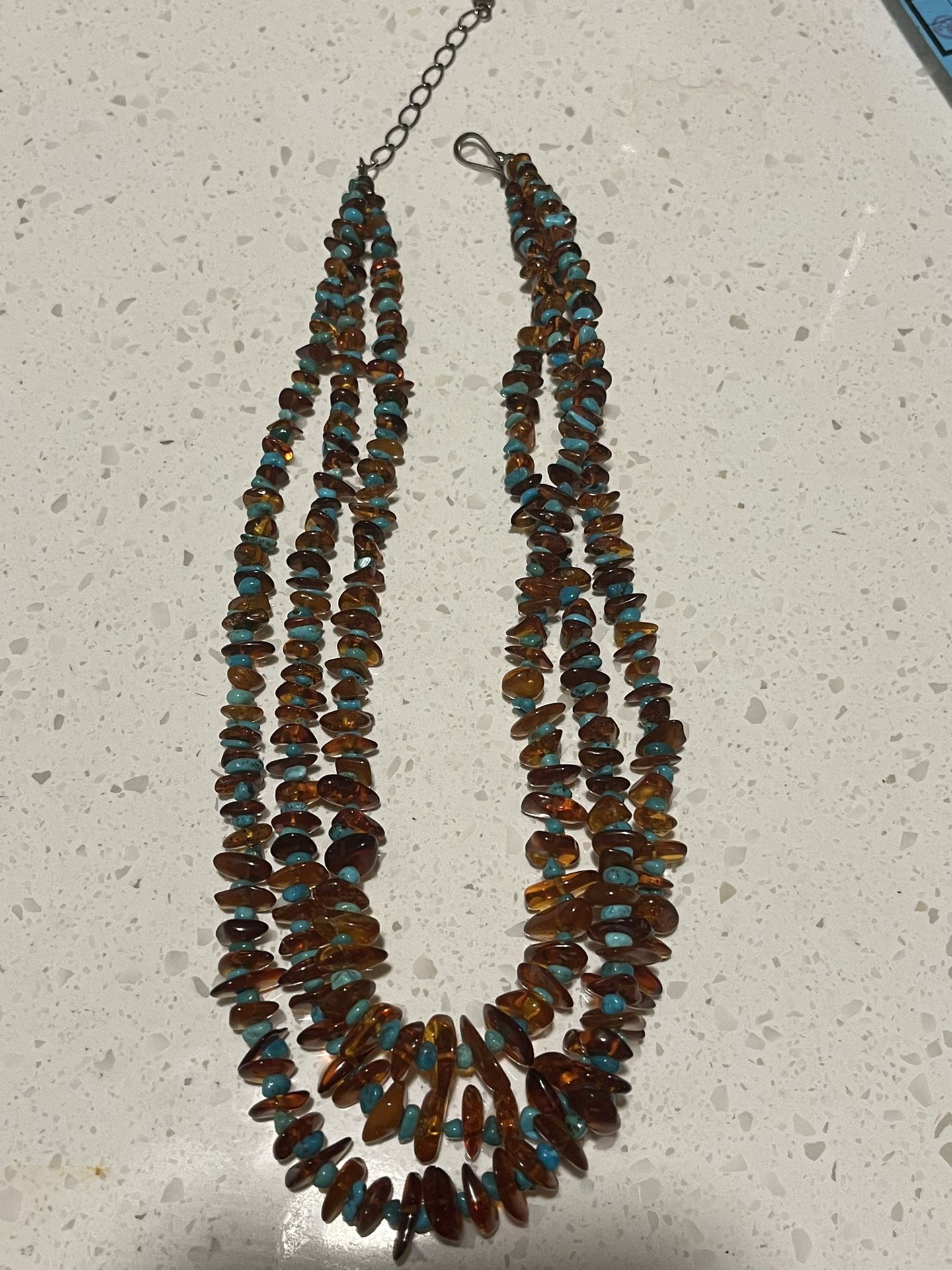 Amber and Turquoise Necklace