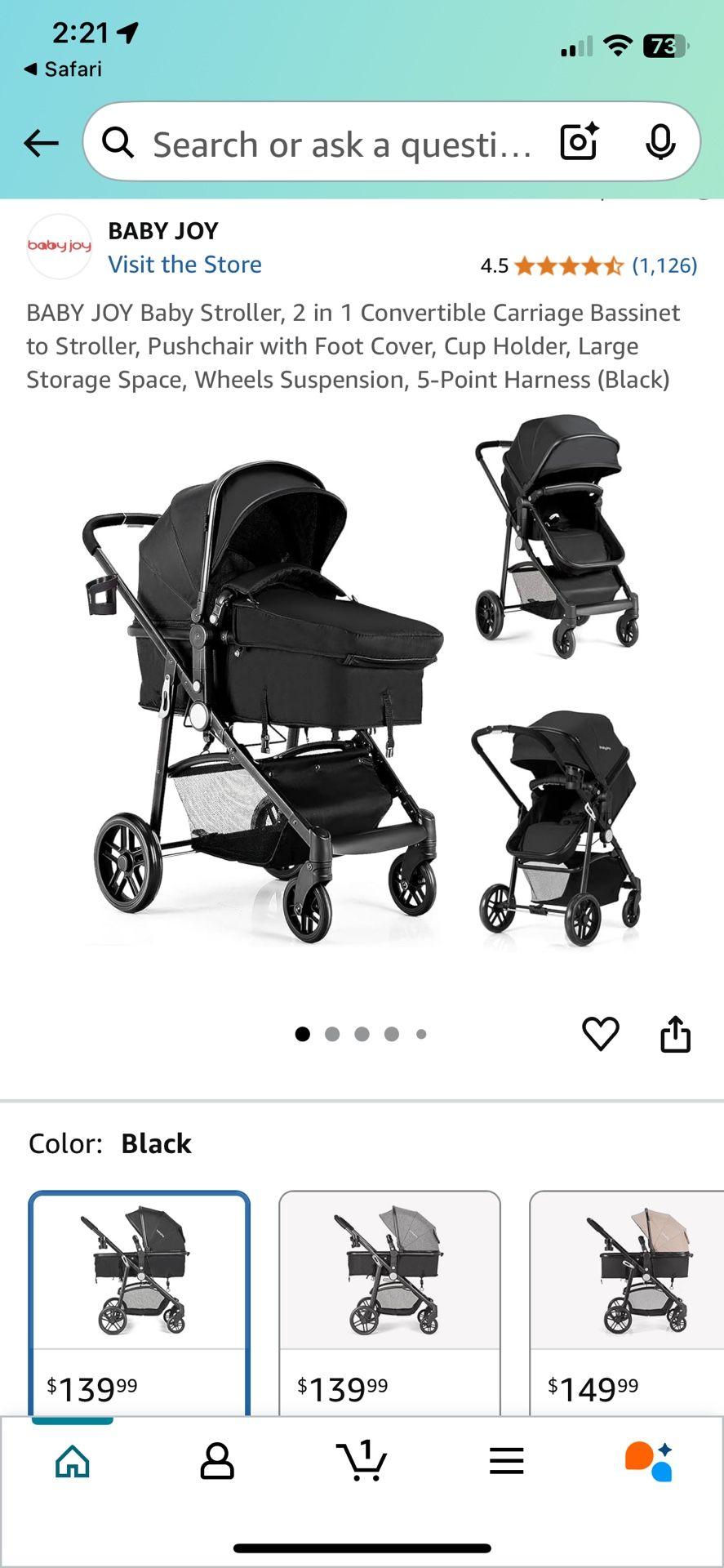 Baby Joy Stroller/bassinet