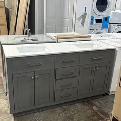 60 x 19 Grey shaker bathroom vanity