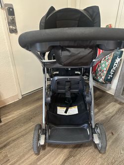 Chicco BravoFor2 Standing/Sitting Double Stroller - Iron (Black/Grey)