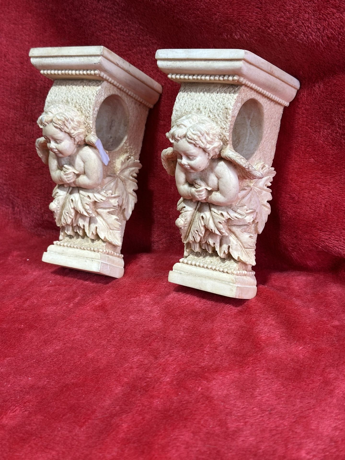 β¨ Vintage French-Style Cherub Wall Sconces β Set of 2 β Shabby Chic Decor