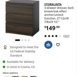 Ikea 3 Drawer Dresser