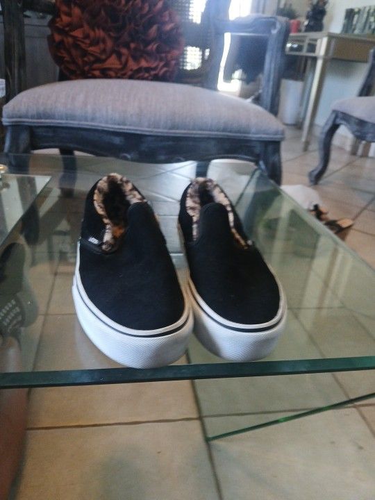 Furry Vans Size 7.5