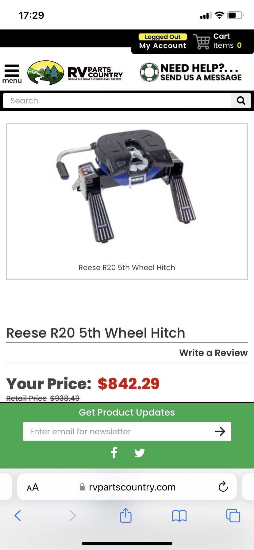 20k Reese 5th Wheel Hitch