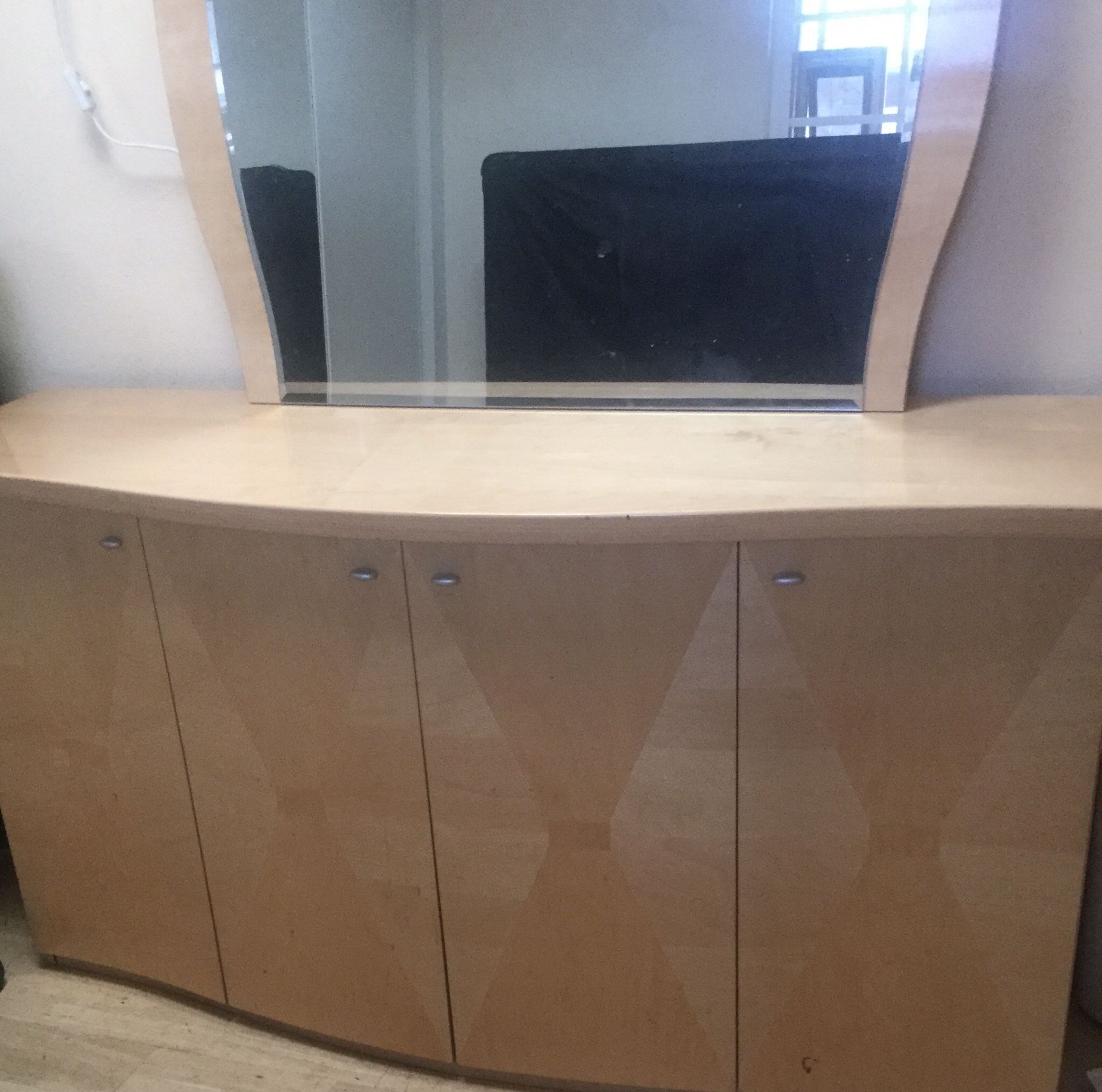 Kitchen buffet table and matching mirror