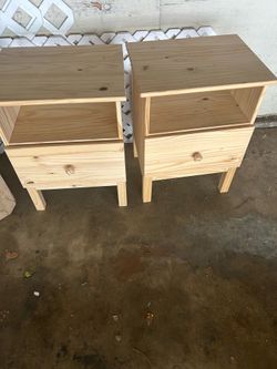 Two wooden drawers