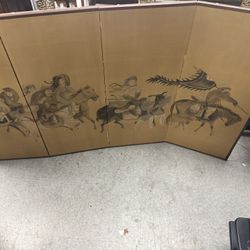Antique Japanese Folding Panel