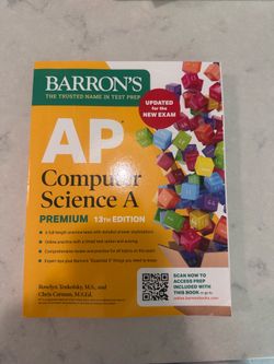 AP Computer Science A Barrons Test Prep Book 2026