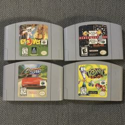 Tonic Trouble, Cruis’n USA, Glover & Namco Museum 64 - NINTENDO 64 Four Game Bundle - TESTED