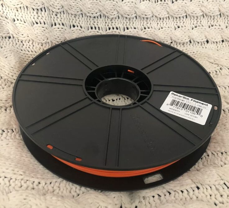 MakerBot True Orange PLA Large Spool / 1.75mm / 1.8mm Filament MP05777 2lbs