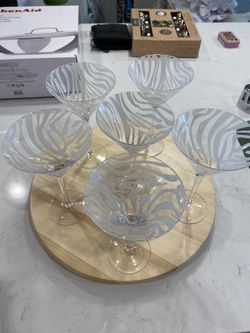 Fancy martini Glasses X 6 - Never Used 