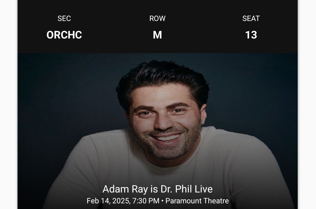 Adam Ray Is Dr. Phil live - Single Ticket