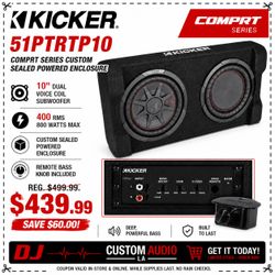 Kicker KTDL7T10 Dodge Ram Truck Enclosure L7T Solo-Baric 2 x 10" Shallow Subwoofers L7T10 51KTDL7T102 🚨 Payment Options Available 🚨 No Credit Needed