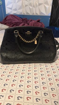 Coach Black Signature Embossed Handbag