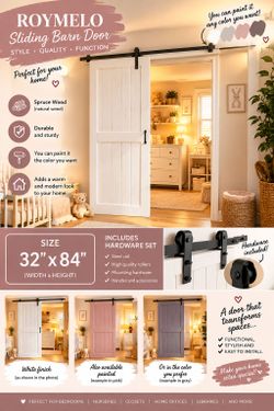 šøāØ WHITE SLIDING BARN DOOR