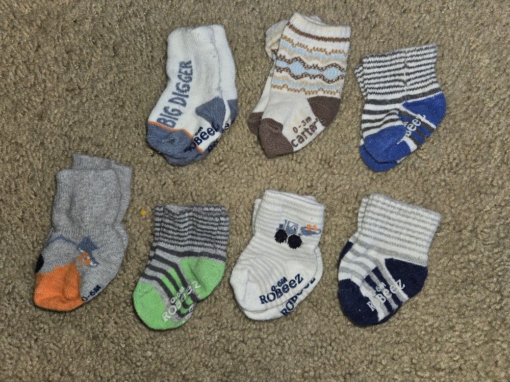 Baby Socks Size 0-6 Months Bundle