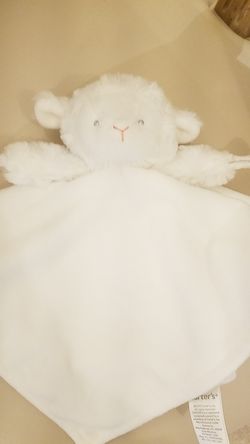 Brand new soft lovey blanket carters white