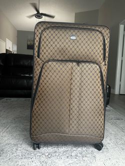 34”Large Spinner Luggage Suitcase Monogram Print