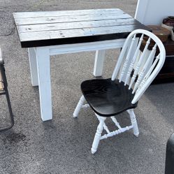 Barnwood Desk And Chair 