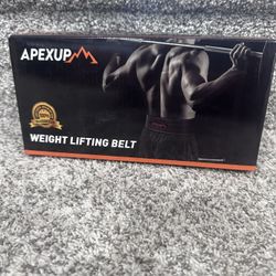 APEXUP Weight Lifting Belt 100% Genuine Leather Fitness Gym Workout Belt for Wei