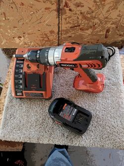 Ridgid drill battery and charger
